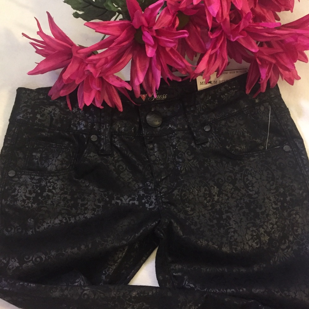 Black Foil with Design Skinny Jeggings - Picture 4 of 15